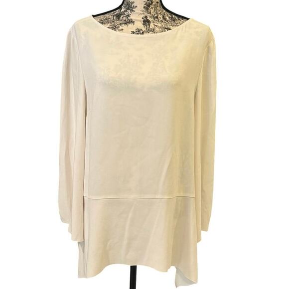 Elizabeth and James Ivory Layered Long Sleeve Tunic Top – Size L - Picture 1 of 4